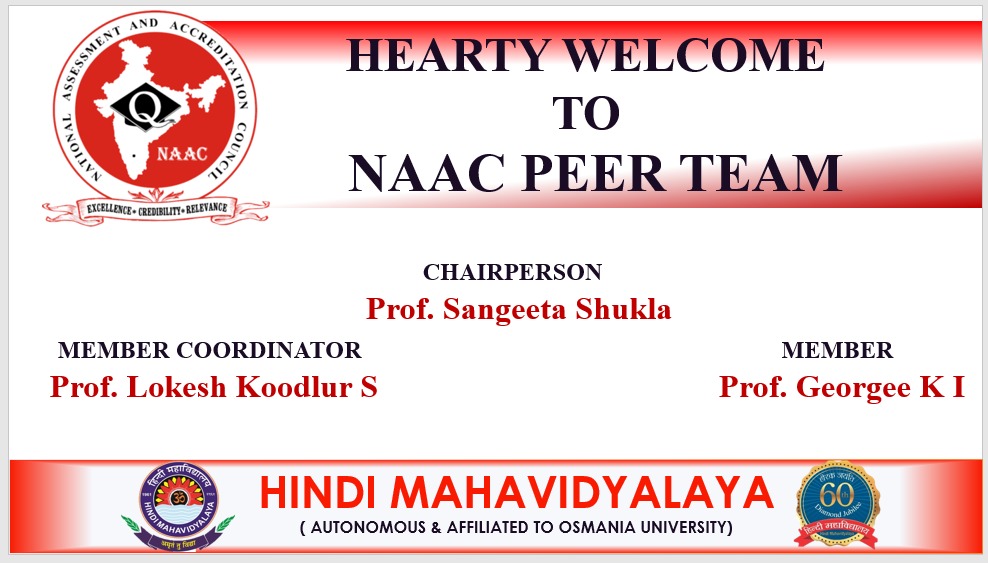 Fourth Cycle of NAAC Peer Team Visit 2023 Pt2, Hindi Mahavidyalaya, Nallakunta, Hyderabad, Telangana